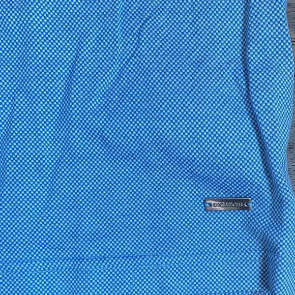 Bugatchi Sky Blue Polo with Royal Blue Details - Picture 6 of 10